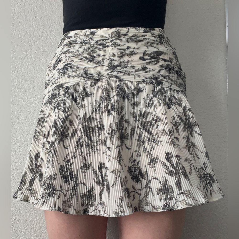 Express Chiffon Floral Mini Skirt